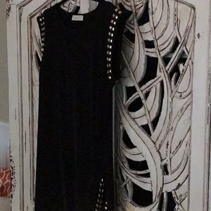 Michael Korts black studded dress